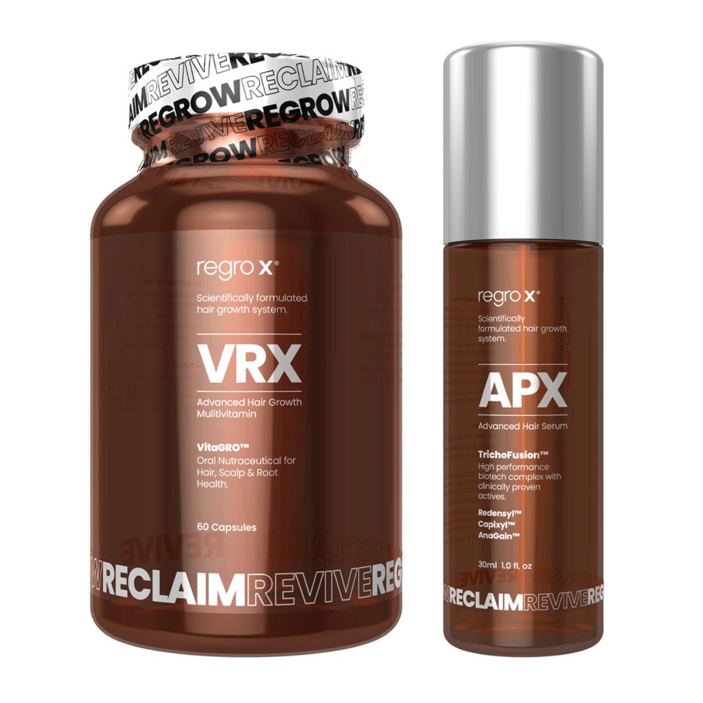 RegroX | RegroX Dual Action Hair Support Kit | RegroX-APX-VRX-Bottles-Scene-102